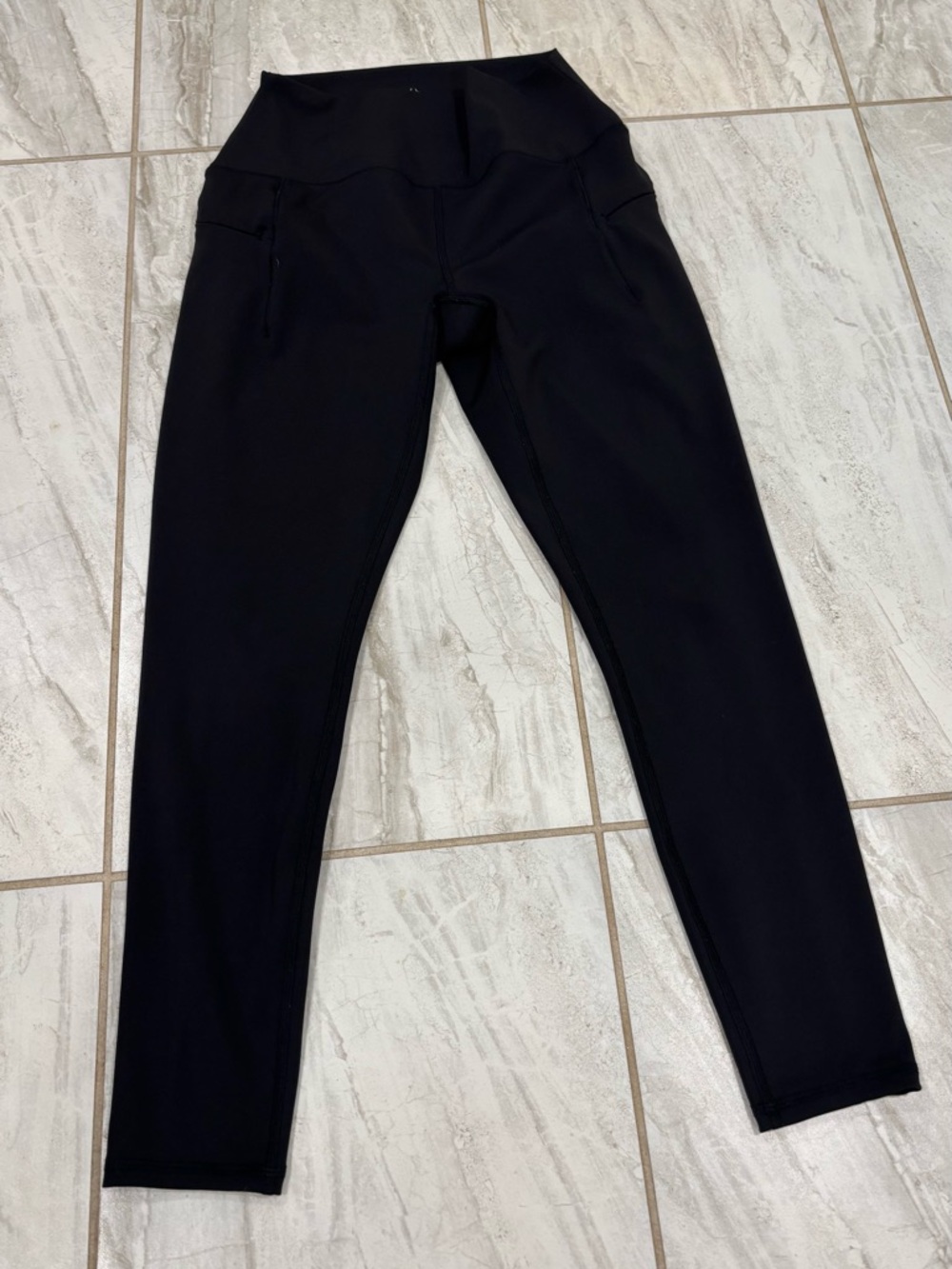 Spyder Active Black Zipper Pockets Side Panel Womens Leggings Size Small